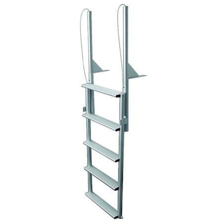 Jif Marine JIF MARINE EFL5-W 5-Wide Step Floating Dock Lift Ladder Anodized Aluminum EFL5-W
